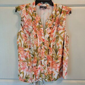 Karl Lagerfeld Floral Print Sleeveless Blouse